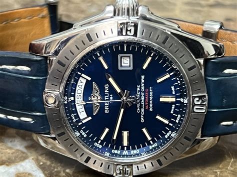 breitling galactic 44 blue dial|Breitling Galactic .